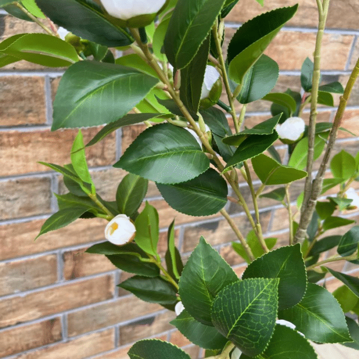 Artificial plant camellia japonica white