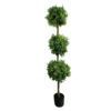 Artificial plant boxwood three balls on a standard
