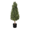 Artificial plant boxwood in the shape of a cone